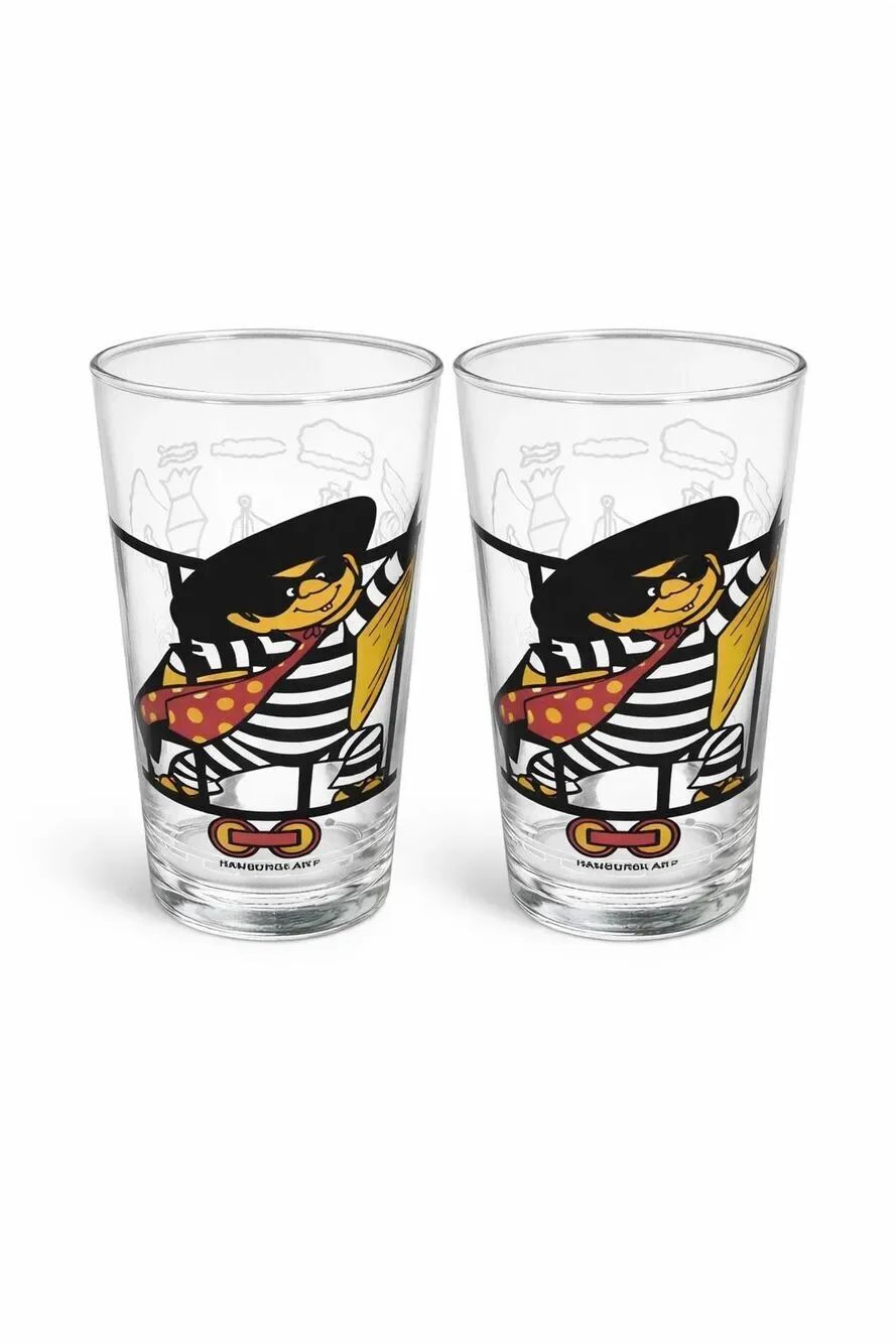 Vintage McDonalds 1977 McDonaldland Action Series "Hamburglar" Drinking Glass 2